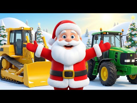 Der Weihnachtsmann kommt! 🎅 | Bulldozer, Truck & Traktor im Schnee! 🚜 | Weihnachtslied für Kinder 🎄