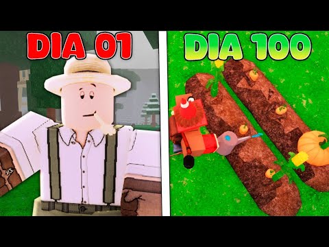 SOBREVIVI 100 DIAS COMO FAZENDEIRO NO 99 NOITES NA FLORESTA