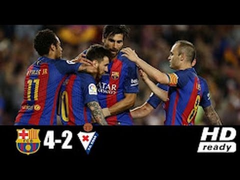 Barcelona vs Eibar 4-2 All Goals and Highlights 21-05-2017
