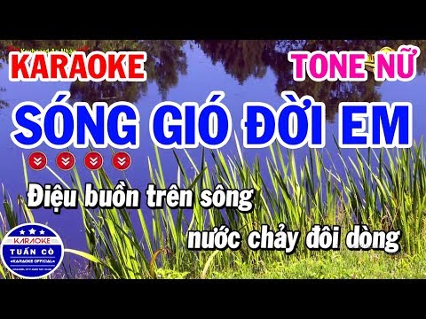 Karaoke Sóng Gió Đời Em Tone Nữ Ebm Beat | Nhạc Sống Tuấn Cò