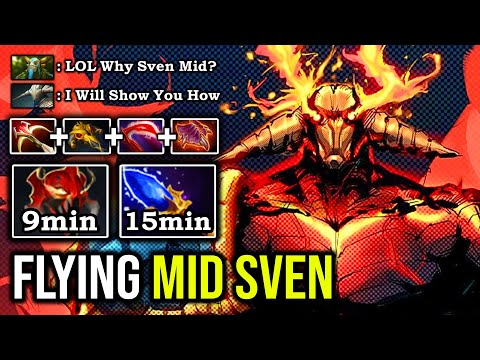 NEW 7.26B STYLE MID SVEN Crazy Fun Flying Stun 100% Counter Rat Strat with Insane Fast Farm DotA 2