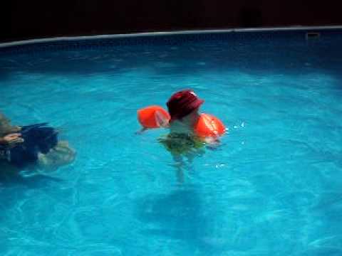 Lan swimming by himself :)