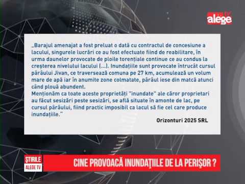 Cine provoacă inundaţiile de la Perişor?