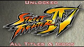 [PS3] Street Fighter IV - All Titles & Icons Unlocked+Characters Save