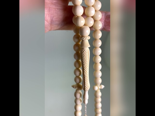 قوافل سبحة من العاج الطبيعي سادة IV0034