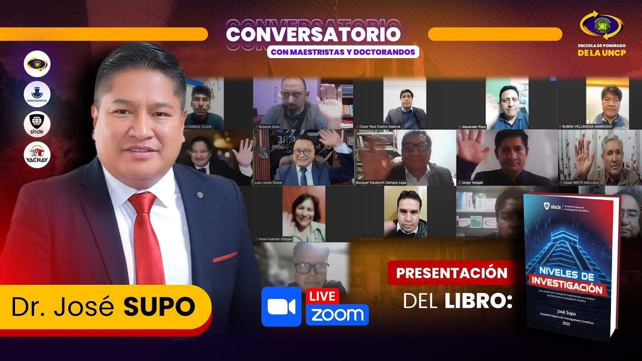 CONVERSATORIO DEL LIBRO “NIVELES DE INVESTIGACIÓN” CON MAESTRISTAS Y DOCTORANDOS. | Dr. José Supo 📕