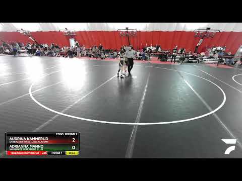 65-70 Lbs Cons. Round 1 - Audrina Kammerud, Sarbacker Wrestling Academy Vs Adrianna Manno, Waunake