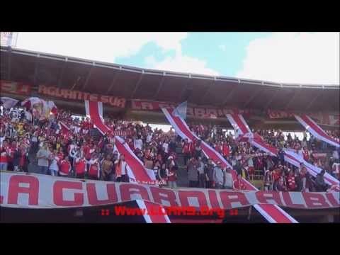 "LA GUARDIA PTE - IND SANTA FE Vs O. CALDAS - Liga Postobón Clausura 2013 -" Barra: La Guardia Albi Roja Sur &bull; Club: Independiente Santa Fe