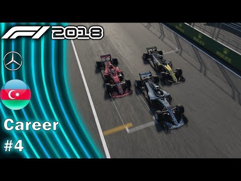 F1 2018 Career Mode Part 4 - Azerbaijan (The Best Career Mode Race I've Done)