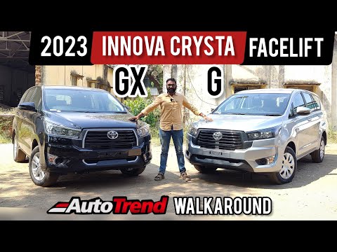 First on YouTube! 2023 Innova Crysta Facelift Diesel G & GX Variants Review 🔥 #TeamAutoTrend