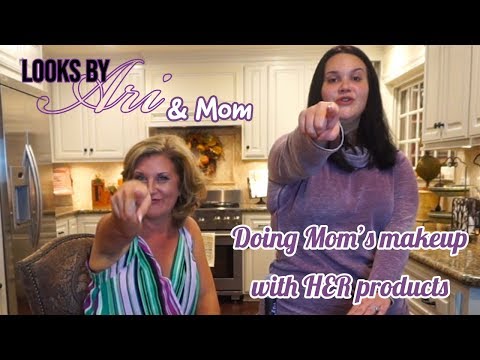 Doing Mom's makeup with HER products!!