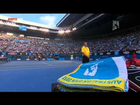 2012 Australian Open Federer Nadal practice before match