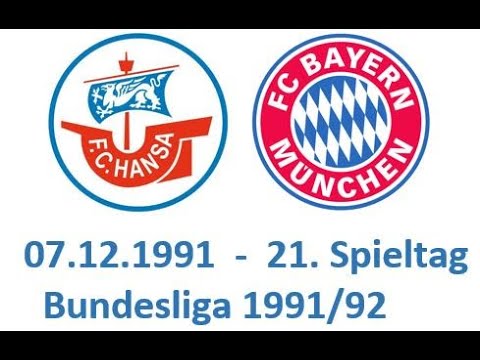FC Hansa Rostock - FC Bayern Munich Football Bundesliga 1991/92