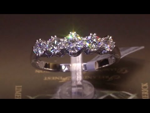 #102203 | T1.35ct | Round Brilliant Graduated Five Stone Diamond Ring | Platinum