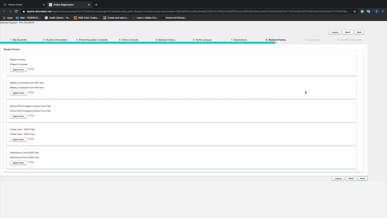 New to district online registration instructions (English)