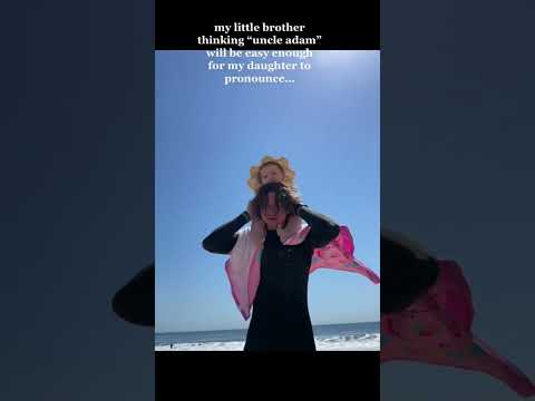 My brother thinking my daughter will be able to pronounce “uncle adam” 😭😭 #shorts