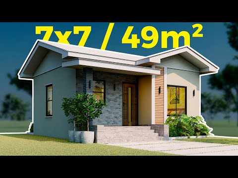 Haus 7x7 Meter / Bau und Plan eines kleinen und schönen Hauses. ⭐⭐⭐