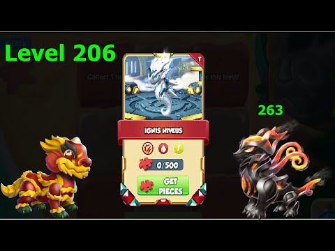 Unlocked Ignis Niveus Level | Begin 206 Grid level-Dragon Mania Legends | Finished Red Lion event
