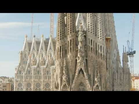 A giant 55-ft cross now crowns Barcelona’s Sagrada Familia