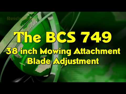 BCS Tractor 749 mowing attachment blade adjustment