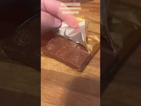 ASMR | Taste testing the new Ferrero Rocher chocolate bar! 🍫#ferrerorocher #chocolatebar #asmr