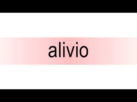 How to pronounce alivio