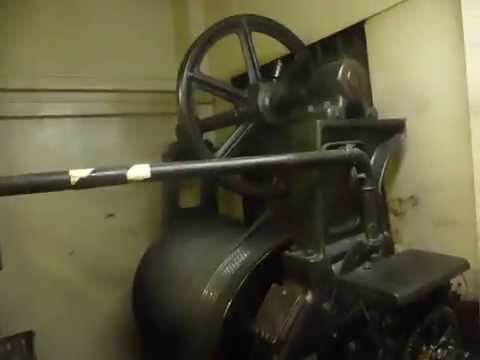 AMAZING 1915 AB See Electric Manually Controlled Traction Freight Elevator With Machine Room