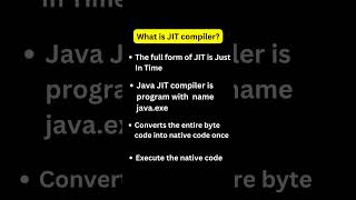 What is JIT compiler  | Java Language