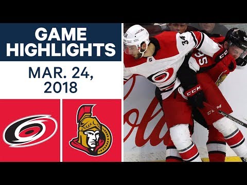 NHL Game Highlights | Hurricanes vs. Senators - Mar. 24, 2018