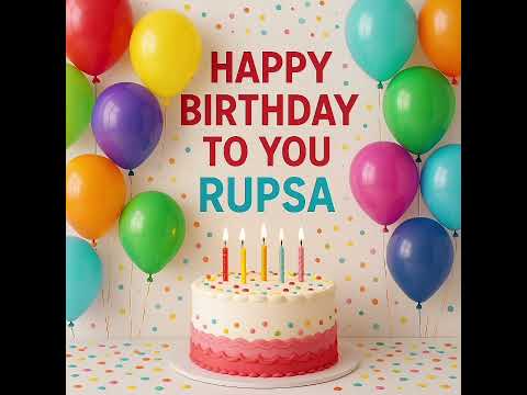 "Happy Birthday to Rupsha – Your Own Special Song & Warm Wishes" 🎂🎂🎂🎂🎂🍰🍰💖#HappyBirthdayRupsha