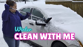 A Cozy Winter Clean With Me ❄️ Snowy Day Homemaking & Relaxing Night