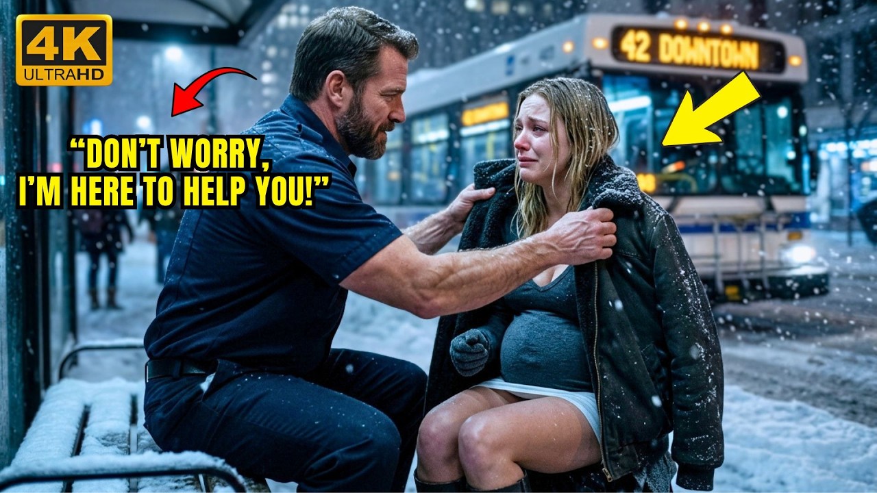 They Kicked The Pregnant Woman Off The Bus In The Snow. Single Dad Driver Took Off His Jacket And...