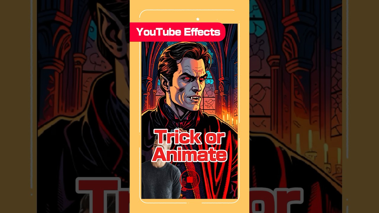 AI Halloween Animation | YouTube Effects #halloween #AI #effects #YTHalloween