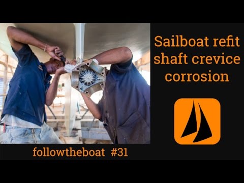 Esper Refit 31 - swim platform; shaft crevice corrosion