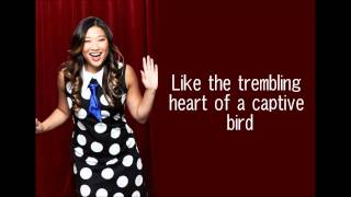 GLEE-The first time ever I saw your face with lyrics