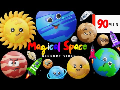 Magical Space Adventure - Baby Sensory with Colorful Rockets, Planets [0-2 Yrs]