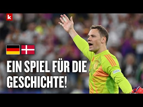 Video Thumbnail: "Ich möchte so nicht aufhören!": Neuer grinst nach Viertelfinal-Einzug | Deutschland - Dänemark 2:0