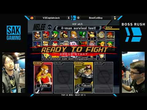Boss Rush Captain Jack - Top 16 WR1 - V3|Captain (Sheik) Jack vs BowlCutBoy (Falcon)