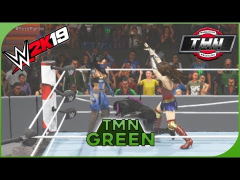10 Woman Royal Rumble - [Women's Survival Challenge #1] - TMN Green 123 - WWE2k19