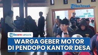 Kantor Desa Jeruk Boyolali Digeruduk Perkara Penyelewengan Dana, Warga Geber Motor di Pendopo