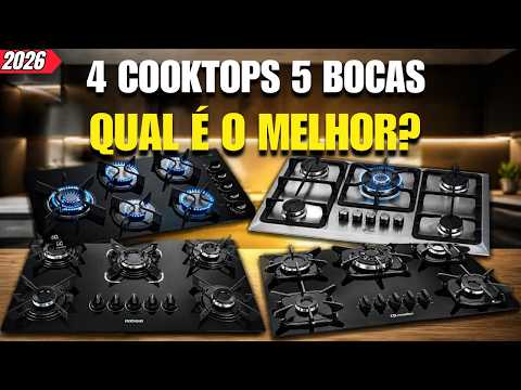 4 MELHORES COOKTOPS 5 Bocas! Qual VALE A PENA COMPRAR em 2026?