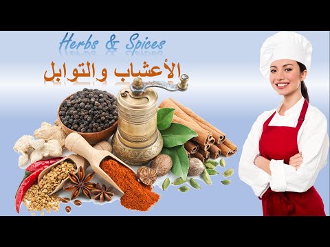 Herbs & Spices In English to Arabic الأعشاب والتوابل باللغة الإنجليزية