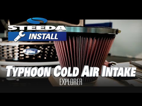Explorer K&N 3.5L Ecoboost V6 Silver Typhoon Cold Air Intake, Install