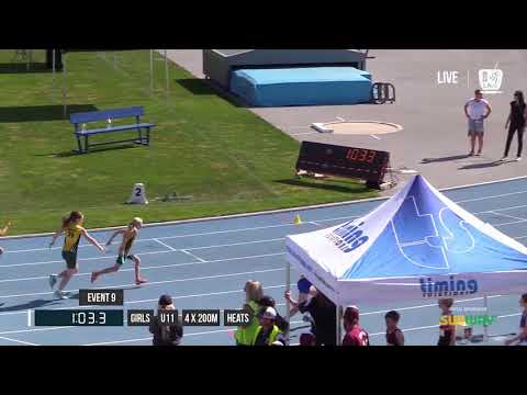 GIRLS U11 4X200M HEAT 2 - 2017 SUBWAY STATE RELAY CHAMPIONSHIPS // LAVicTV