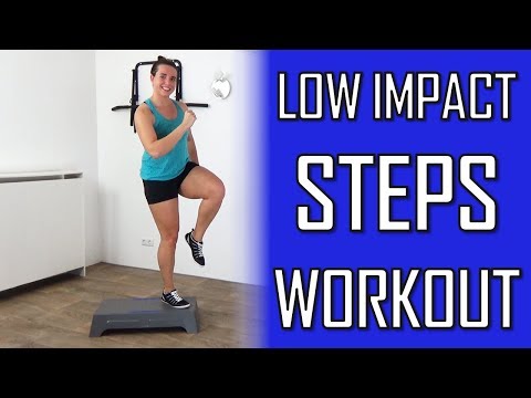 10 Minute Low Impact Steps Workout for Beginners – Step Exercises With No Jumping – At Home