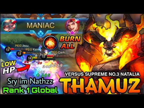 1 vs 5 MANIAC! BURN THEM ALL! (V.S SUPREME Natalia) - Top 1 Global by Thamuz by Sry im Nathzz - MLBB