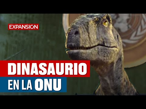 DINOSAURIO APARECE en la ONU y advierte sobre CAMBIO CLIMÁTICO | ÚLTIMAS NOTICIAS