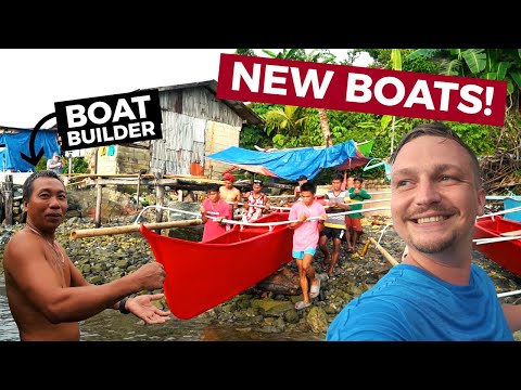 Building NEW FISHING BOATS! Filipino Community on Dinagat Island (Libjo)