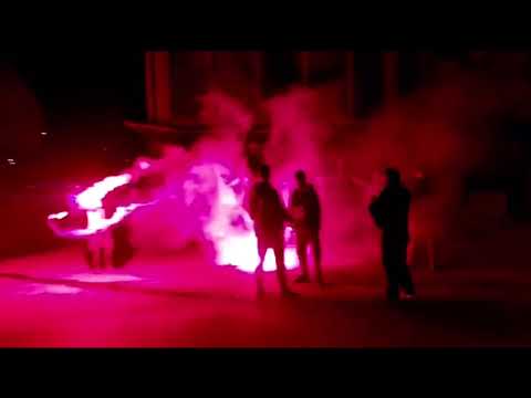 Festeggiamenti della squadra di calcio di Porto Sant'Elpidio per la promozione in eccellenza