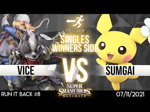 Run It Back #8 - SSBU - Vice (Sheik, Wolf) vs. Sumgai (Pichu) - Winners Side